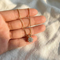 Moissanite Solitaire Diamond Necklace, Gold Solitaire Diamond Pendant, Dainty Moissanite Necklace, Floating Diamond, Single Diamond Necklace