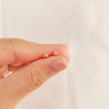 16G/18G/20G Titanium Triangle Bead Threadless Push Pin Labret, Bead Flat Back Earring, Cartilage Tragus Helix Conch Earring, Small Nose Stud