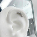 ASTM F136 Titanium Labret | Internally Threaded Opal Tragus Stud | 16G 18G Cartilage Piercing | 5A CZ Lip Ring | Hypoallergenic Earring