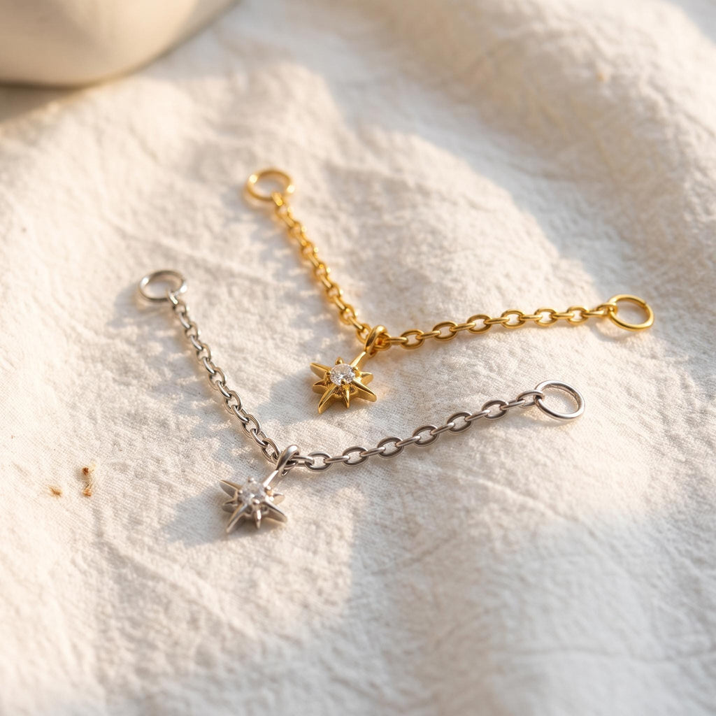 Star Chain Dangle Attachment – Titanium Industrial Chain Connector