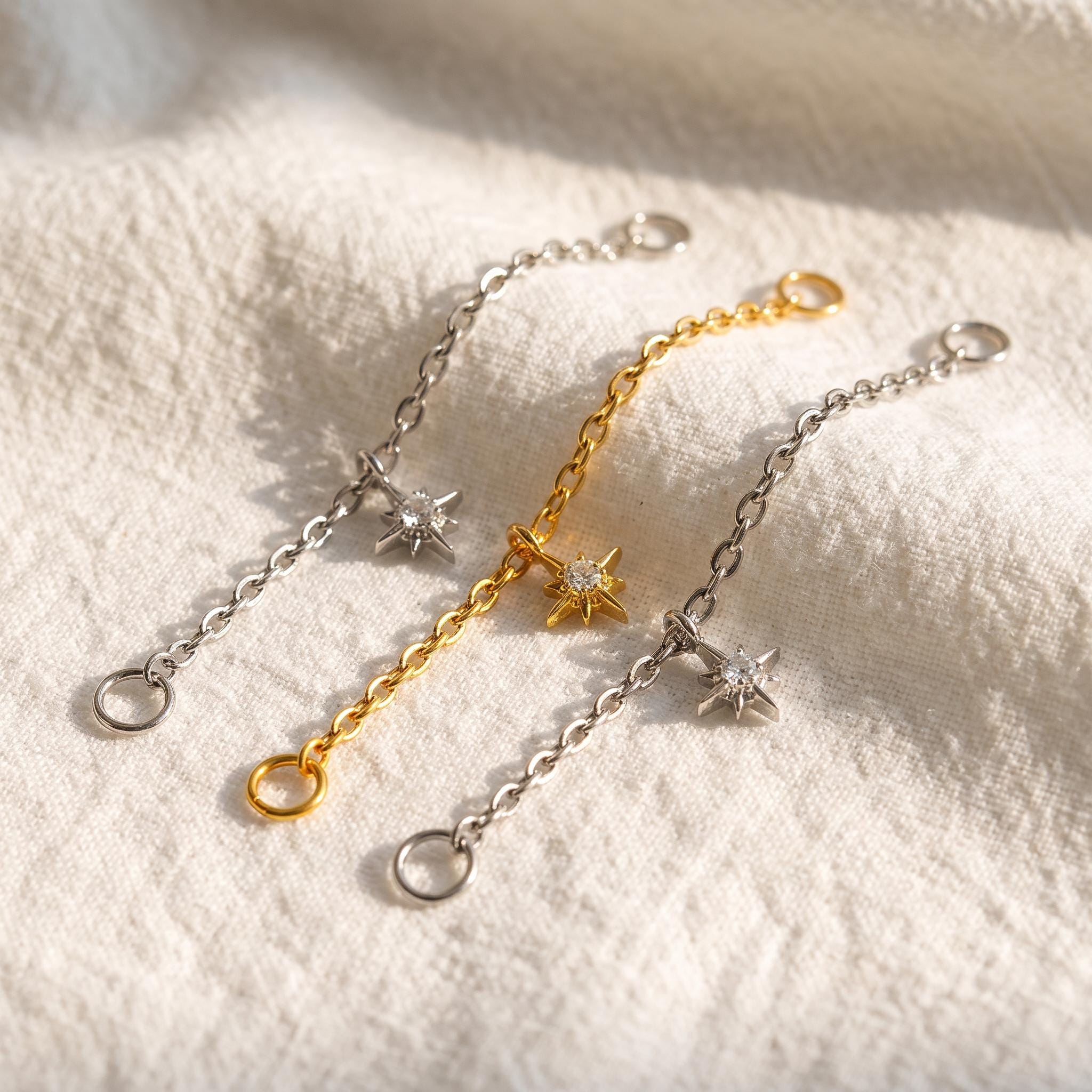 Star Chain Dangle Attachment – Titanium Industrial Chain Connector